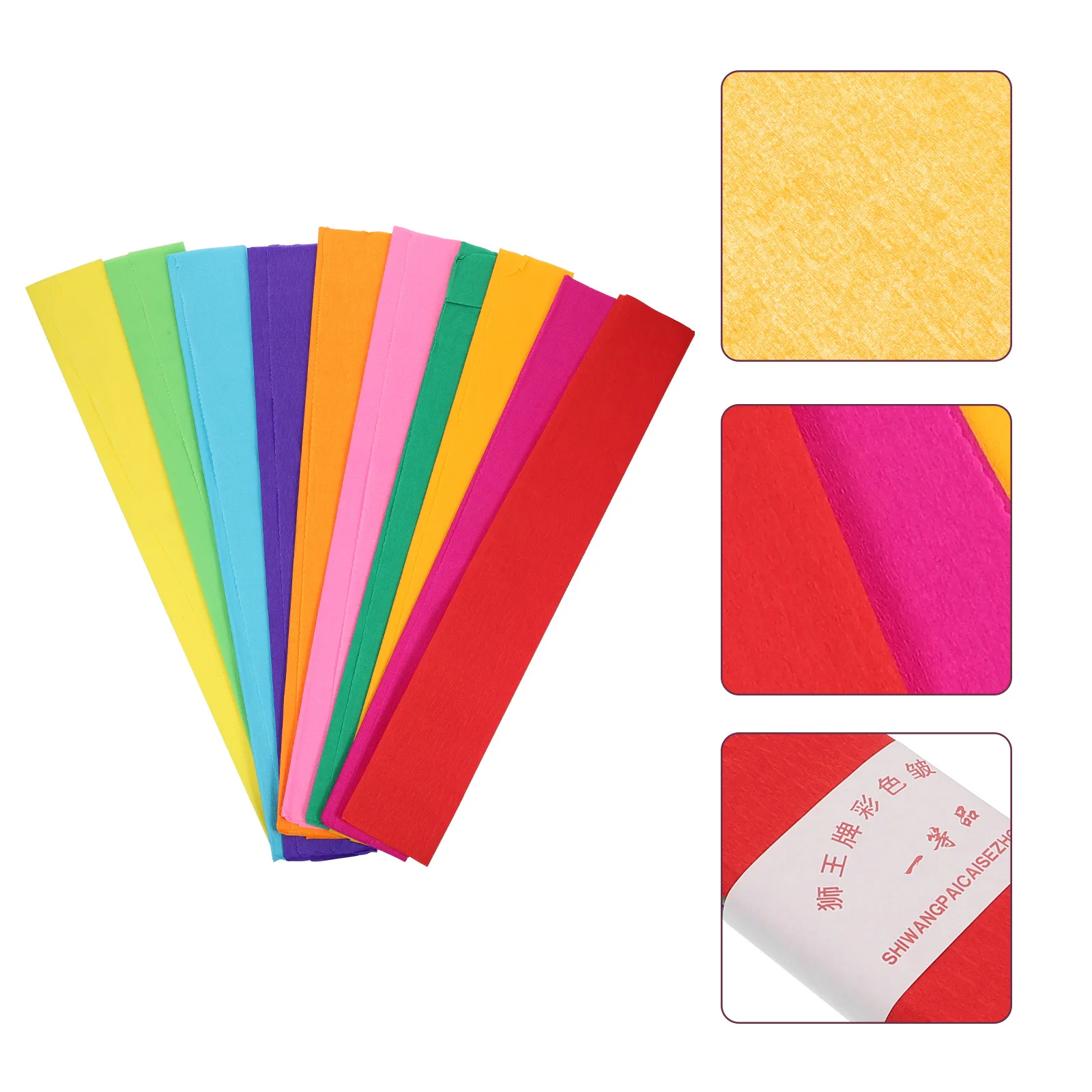 100 ورقة ملونة كريب ورقة مجموعة متنوعة الألوان الزاهية مرنة آمنة المواد DIY بها بنفسك زهرة الحرف اليدوية اوريغامي ورقة #4