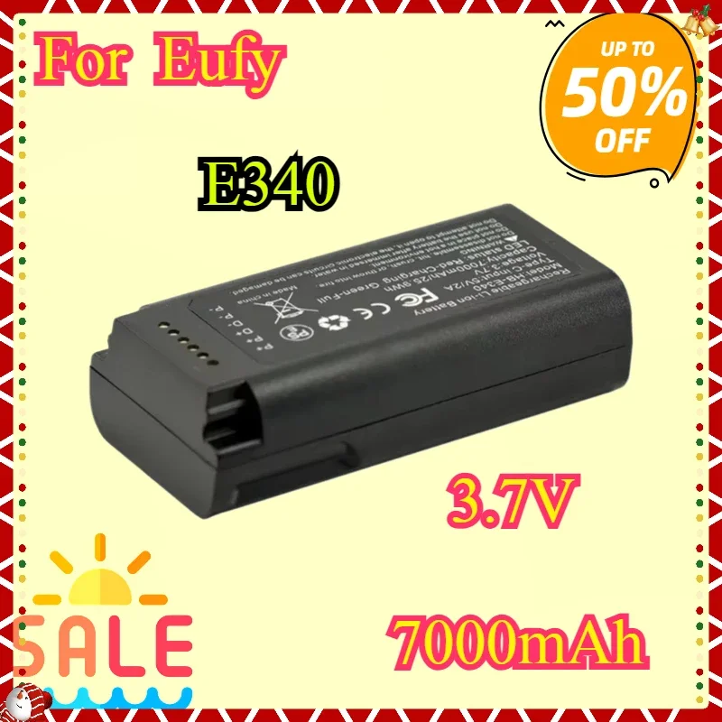 

New High quality 7000mAh Rechargeable Battery USB-C Charge For eufy Video Doorbell E340 25.9Wh 3.7V (Include Type-C Cable)