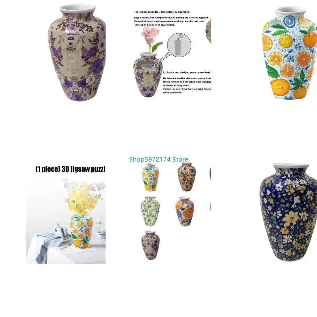 

Y3NB 3D Puzzle Vases DIY Unique Flower Vases Decorative Vases for Flower Arrangements