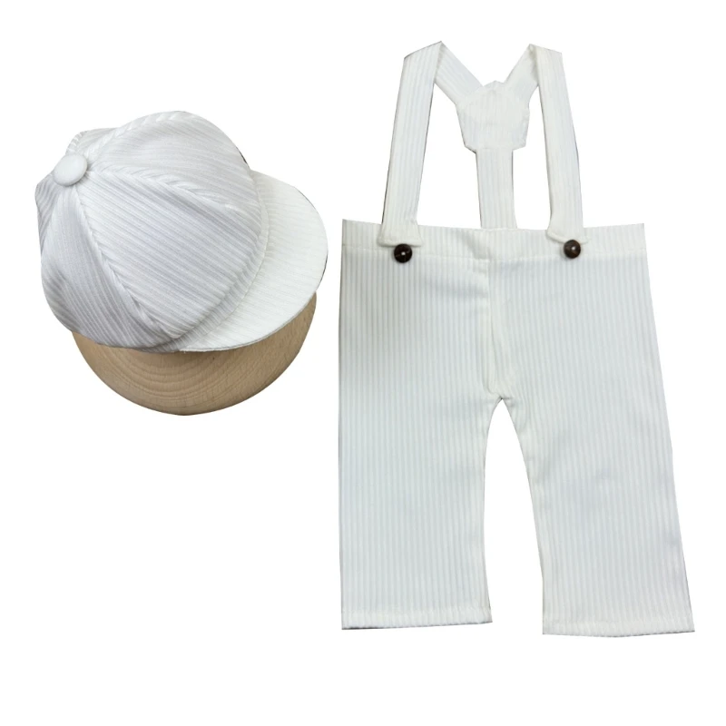 RIRI Newborn Photography Props Set Baby Boy Picture Outfits Newborn Boy Overalls