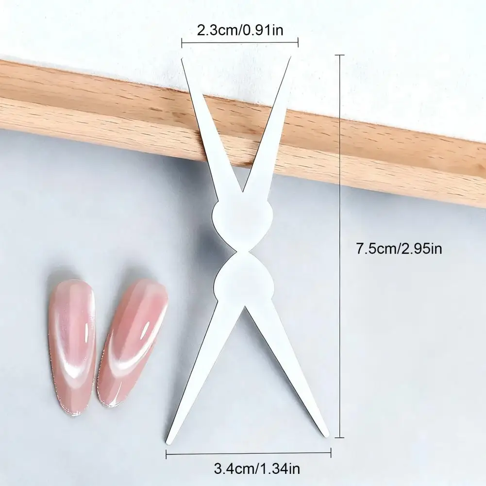 Herramienta de manicura francesa de doble punta con imán, Kit de Arte de uñas de acero inoxidable para diseño de ojos de gato, esmalte de uñas magnético profesional