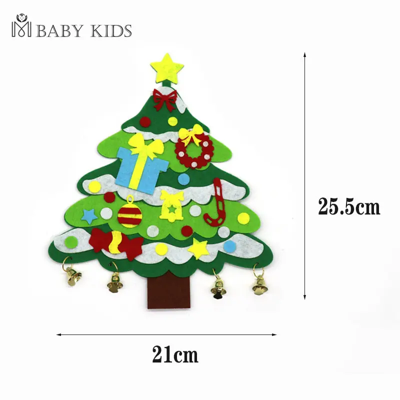 DIY Felt Christmas Tree Kids Toys For Children Kindergarten Crafts Snowman Educational Toys Decoration Best Gifts For Children