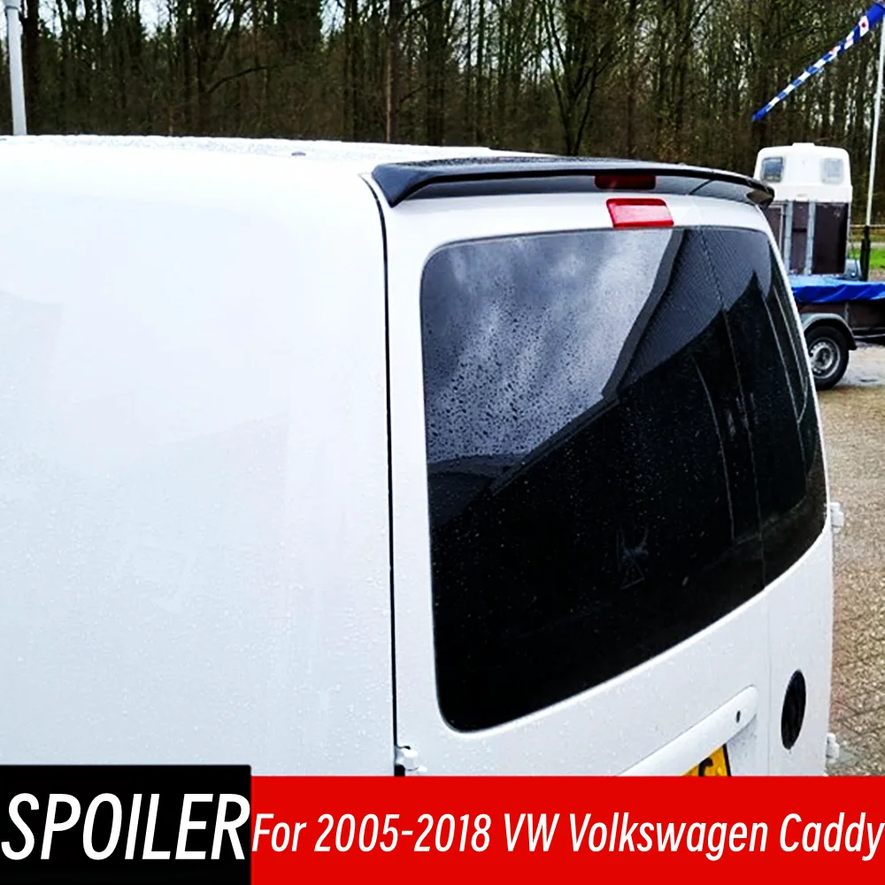 

For 2005-2018 VW Volkswagen Caddy Double Door Rear Roof Trunk Lid Spoiler Wings Car Black Carbon Exterior Tuning Accessorie Part