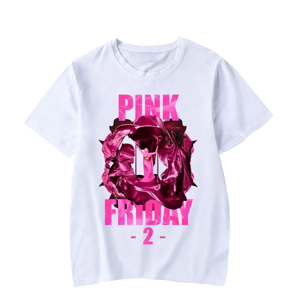 Tees Pink Friday 2 Album Merch T-shirts 2024 summer tops Women Man Fashion Casual Short Sleeve Nicki Minaj Alternative Cover