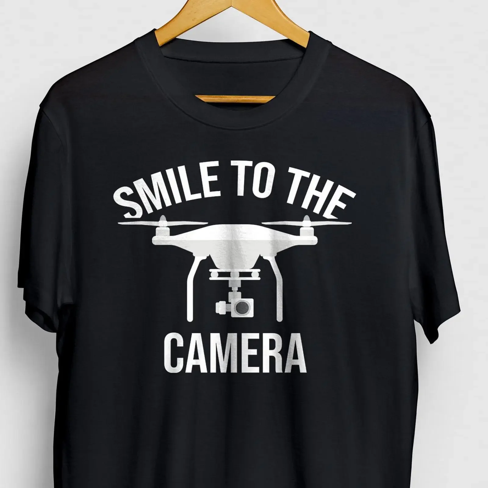 Smile To The Camera Drone Pilot T Shirt Aerial Photography Quadcopter s Casual  vintage Washed fashion designer clothes