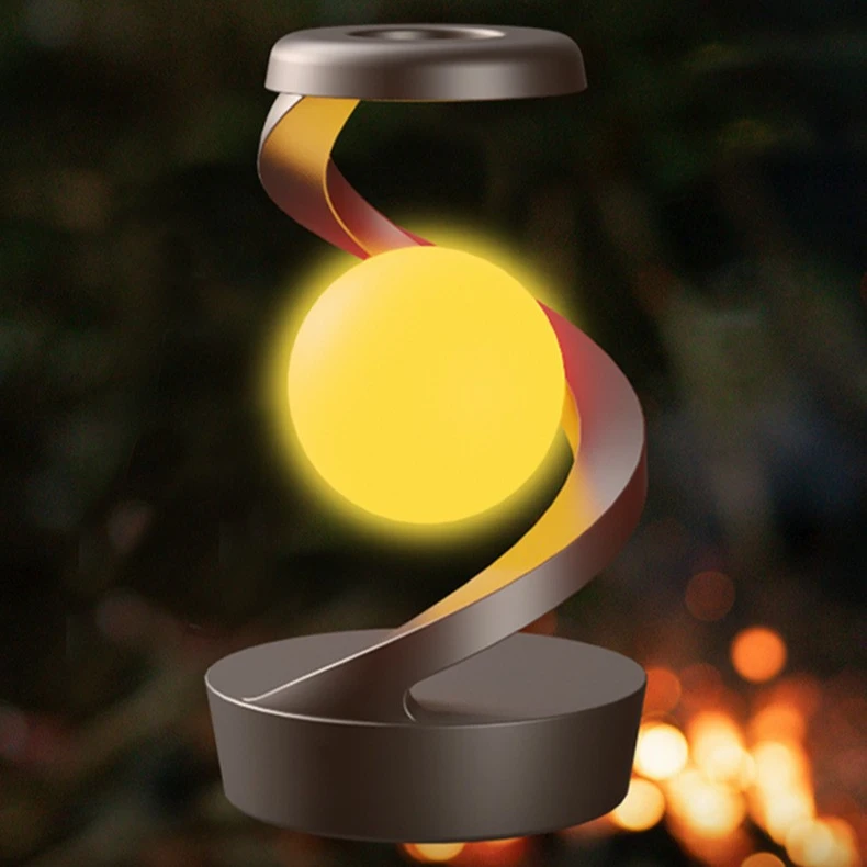 Creative Wireless Charging Night Light Floating Rotating Bedroom Colorful Atmosphere Light Desktop Visual Bedside Table Lamp