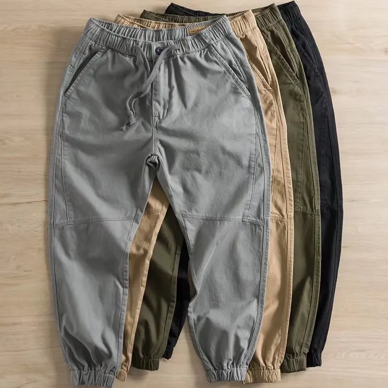 

Мужские рабочие брюки-карго с эластичным поясом, износостойкие, для весны, осени и зимы, хлопковые