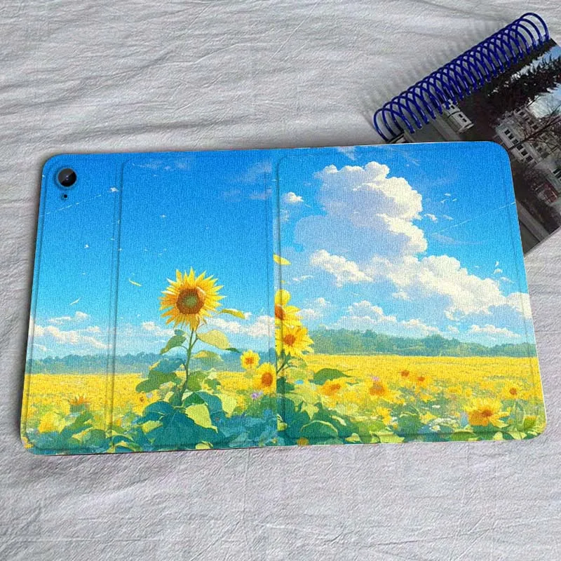 

Sunflower House Scenery Art For Samsung Galaxy Tab A7 A A8 A9 A11 S6 S11 10.1 10.4 10.5 Inch Lite PLus Tablet Case
