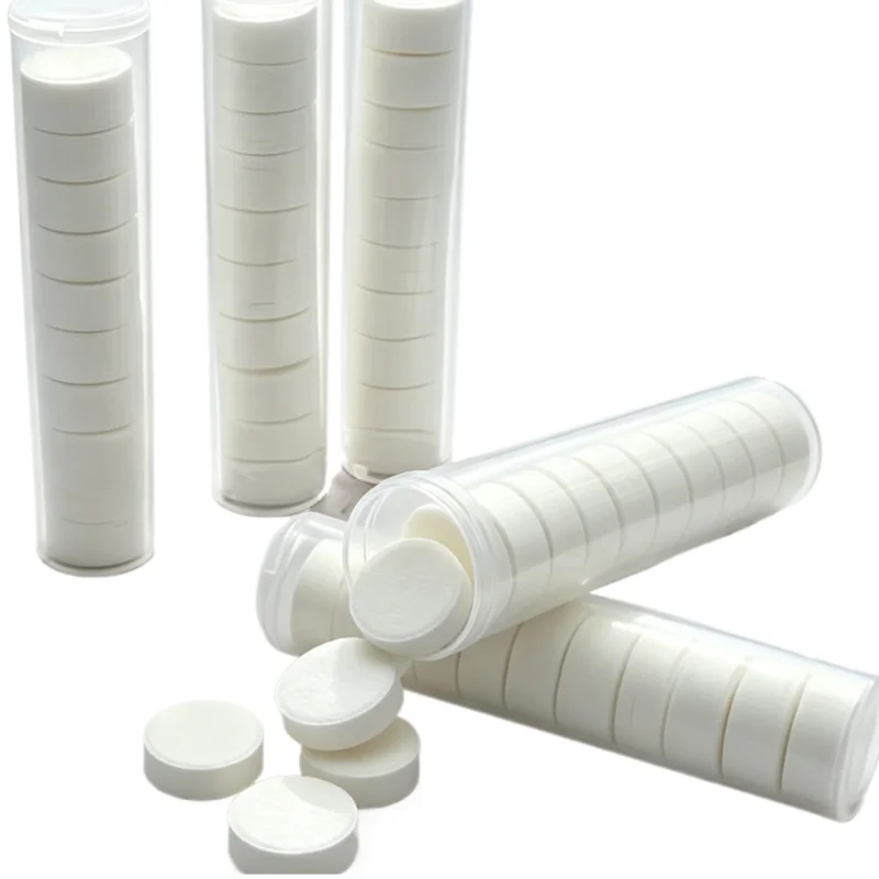 1/3/5Tubes Disposable Compressed Towel Outdoor Activities Camping Fishing Tube Mounted Compressed Towel Facial Cleansing