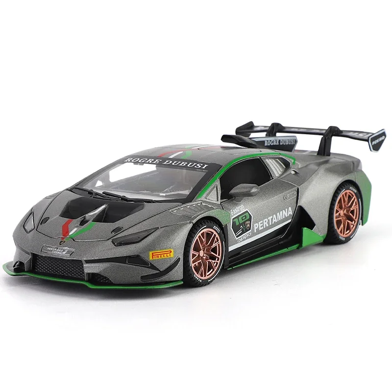 1:32 Lamborghini Huracan ST EVO Legering Diecast Model Auto Geluid Licht Trek kinderen Speelgoed Collectibles verjaardagscadeau
