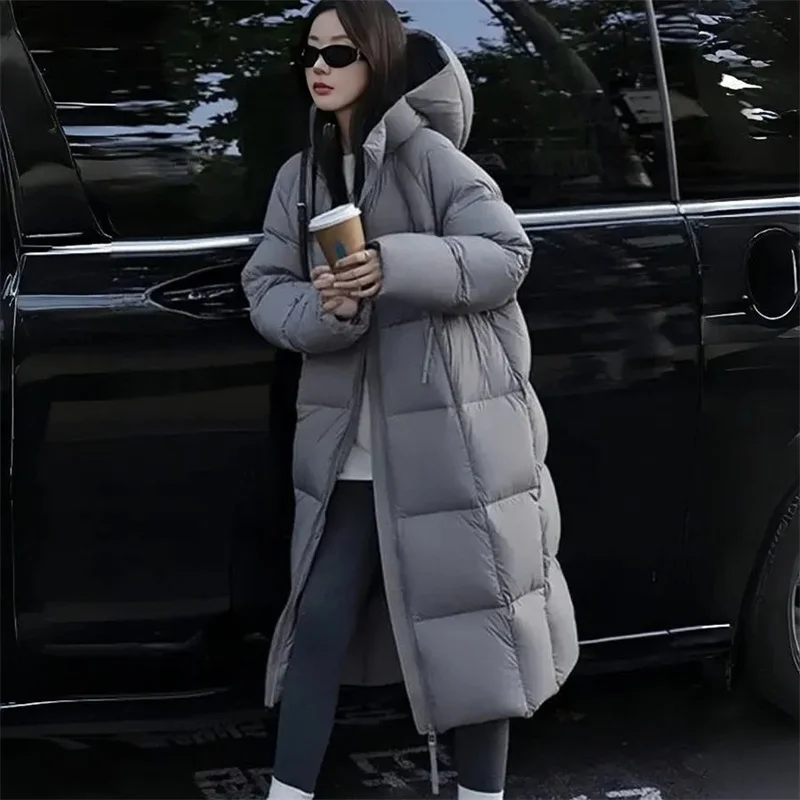2025 Nieuwe Donsjack Katoen Gewatteerde Jas Dames Parka Winter Warm Katoenen Jas Dames Dikker Brood Outcoat Lange Overjas Tops
