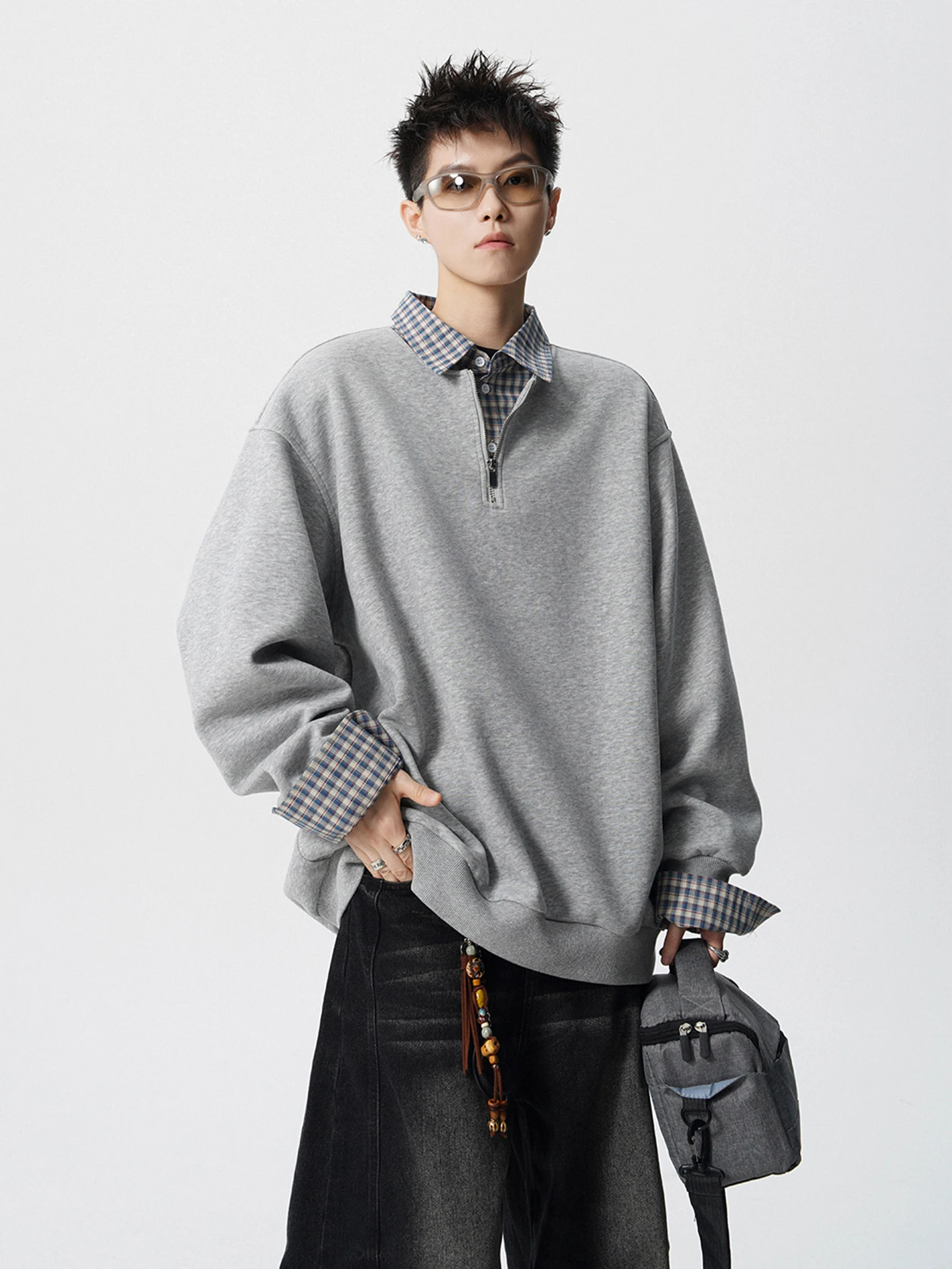 

Повседневная мужская толстовка в клетку, молодежная осенняя куртка в университетском стиле, удобный топ с длинными рукавами на пуговицах