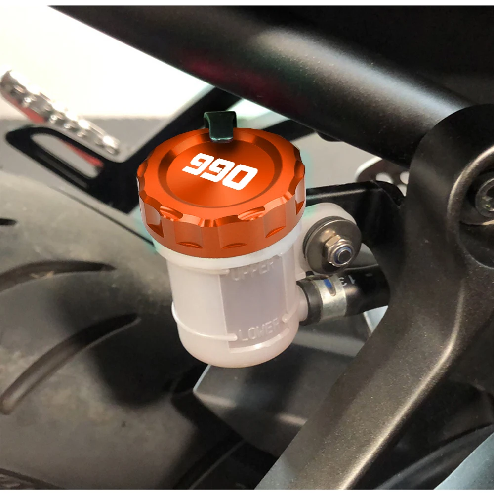 For KTM 990 Super Duke 990 Supermoto R 2005-2012 2011 2010 Motorcycle Aluminum Rear Brake Fluid Reservoir Oil Tank Cap Cup Cover