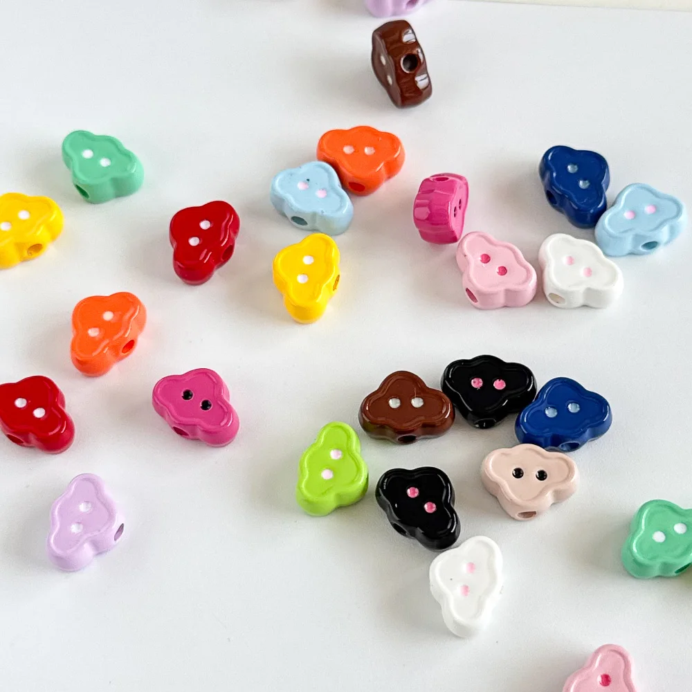 

Cordial Design 200Pcs 9*13MM DIY Acrylic Beads/Paint Effect/Hand Made/Jewelry Findings & Components/Cute Clouds Shape #19185