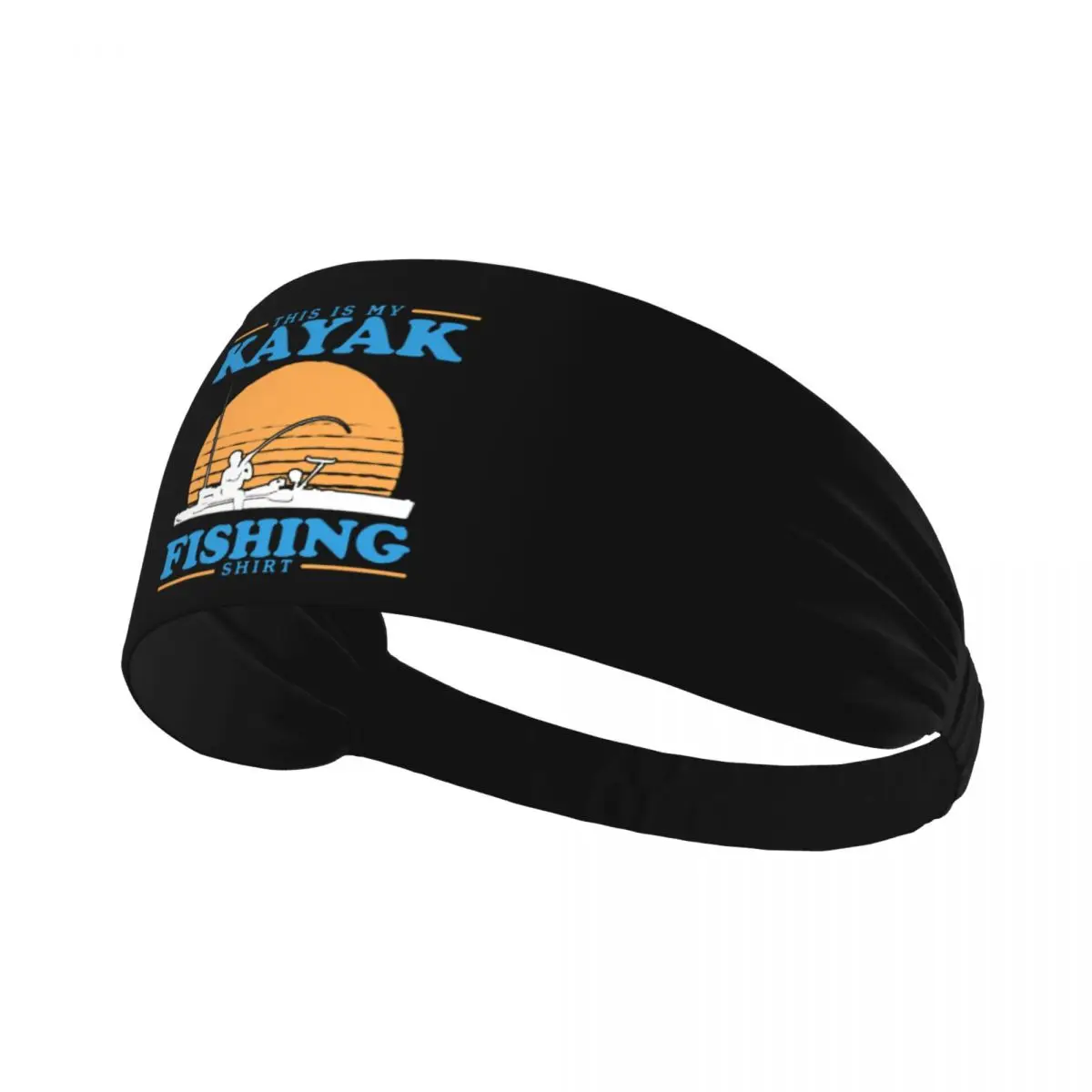 Kayak Fishing Vintage Retro Elastic Exercise Headband Exercise Summer Unisex Graphic Y2K Hairband Headband