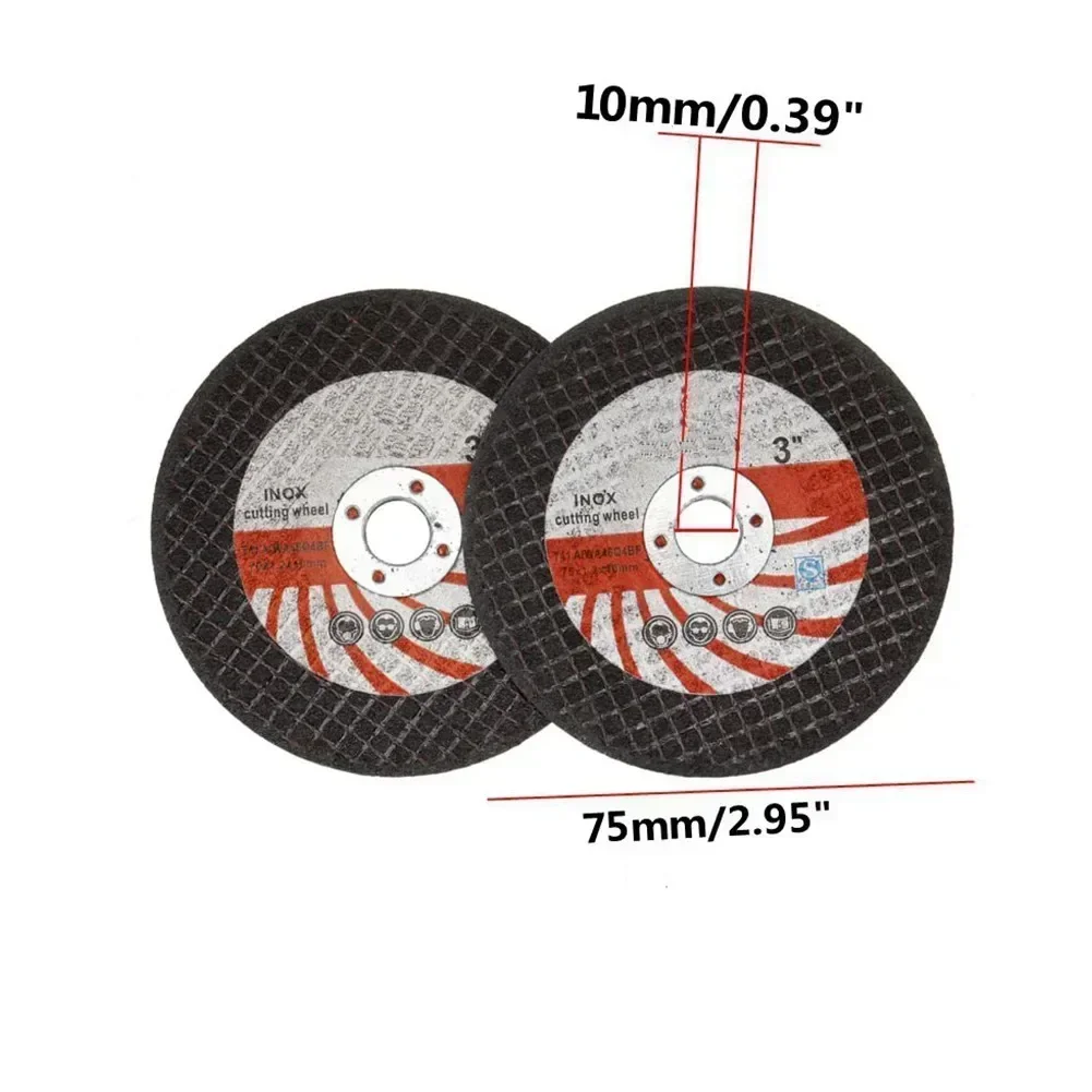 5 pz Mini Disco Da Taglio Circolare Mola In Resina 75mm Diametro 10mm Foro Disco Abrasivo Lama Per Sega Diamantata Per Smerigliatrice angolare