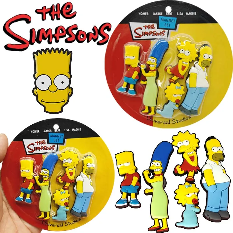 5pcs Simpsons Homer Refrigerator Magnets Cute Decorative Magnets Personalized Resin Fridge Magnet Locker Cabinet holiday Gifts