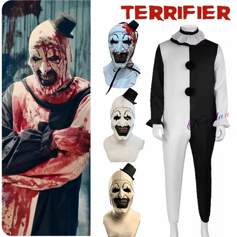 

Ужасатель Арт Клоун Джокер Косплей Костюм Взрослых Мужчин Комбинезон Женщины Ролевые Игры Необычные Одеваются Ужасы Хэллоуин Маска Костюм