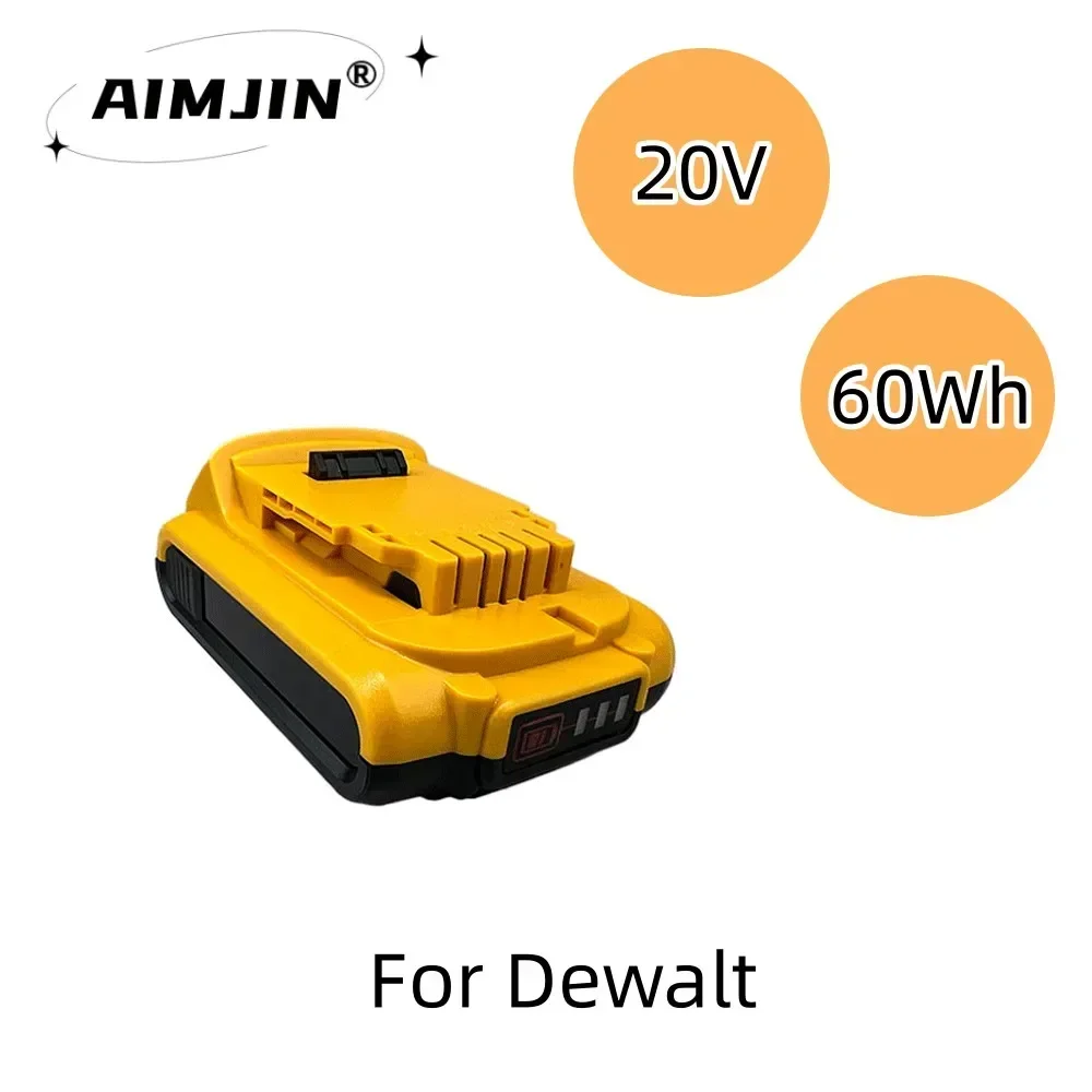 อะไหล่แบตเตอรี่ลิเธียม20V 3/4/5Ah DCB203สำหรับ DeWalt 18V 20volt MAX DCB206แบตเตอรี่โทรศัพท์ลิเธียมเครื่องมือไฟฟ้า DCB204 DCB205