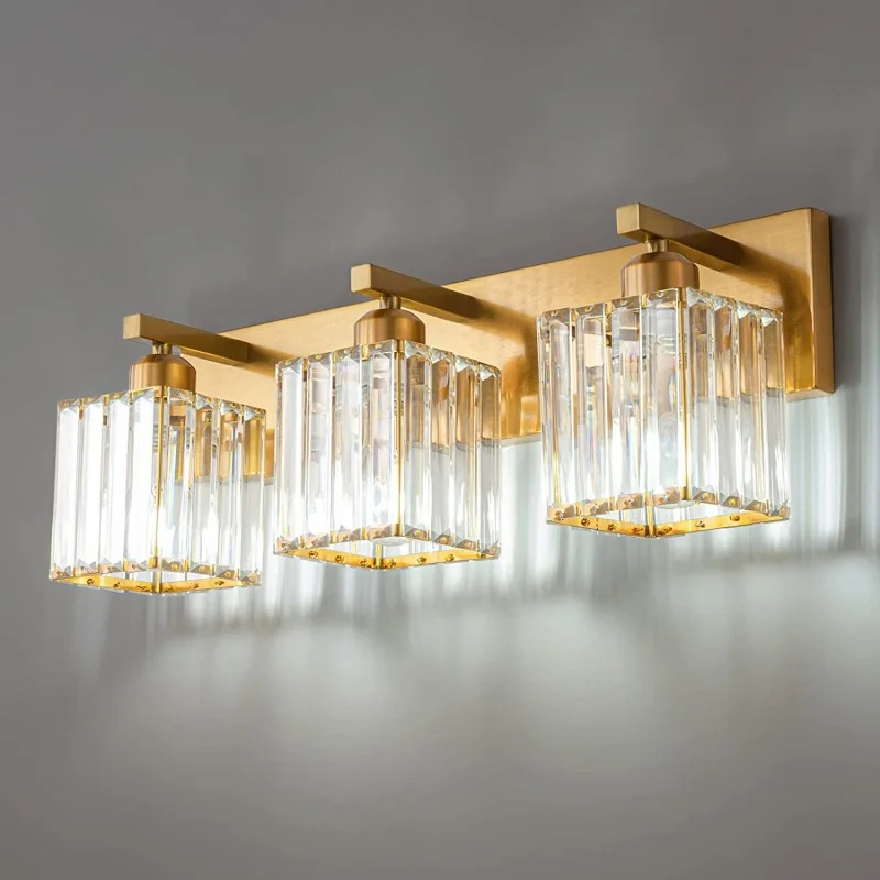 Bathroom Light Emitting Diode Mirror Light Bar Nordic 3 Head Wall Furniture Bathroom Crystal