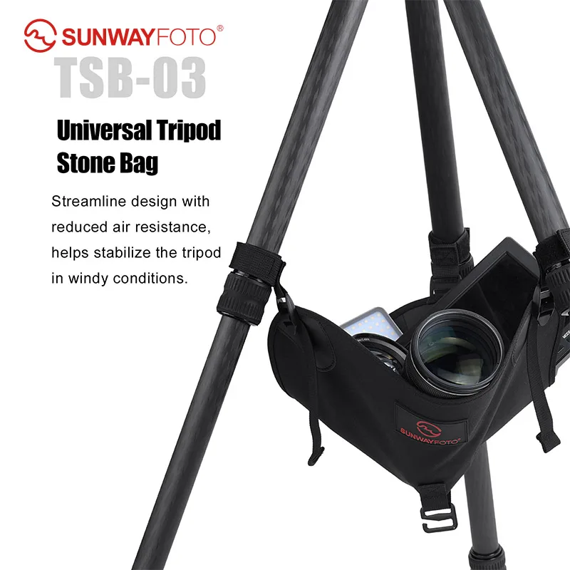 SUNWAYFOTO TSB-03 Tripod Weight Stone Bag Heavy Duty Sandbag Butler Pouch to Tripod Legs