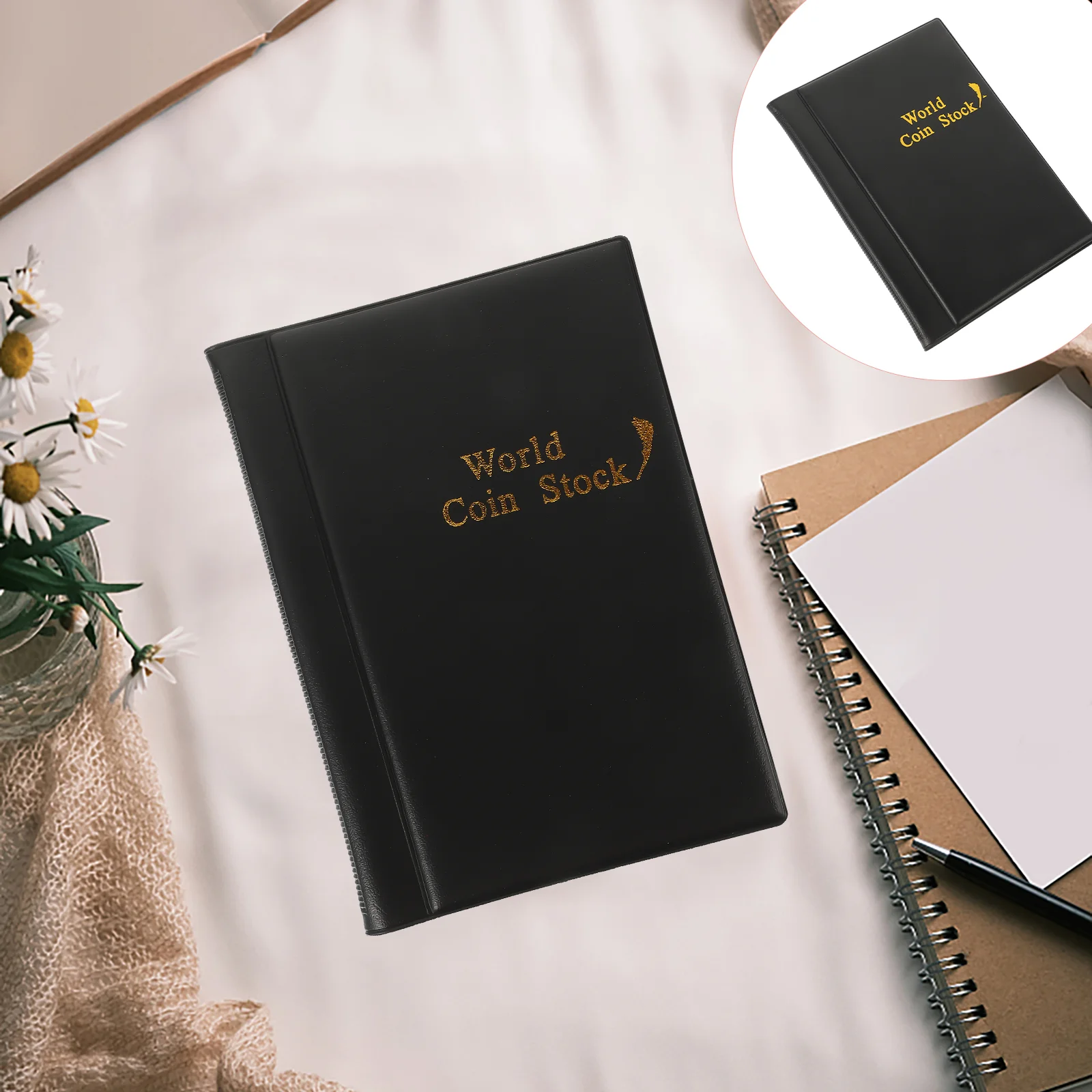 Collection Book 120 Pockets Commemorative Albums Album Pu Hard Organizer Display Storage Case Collecting