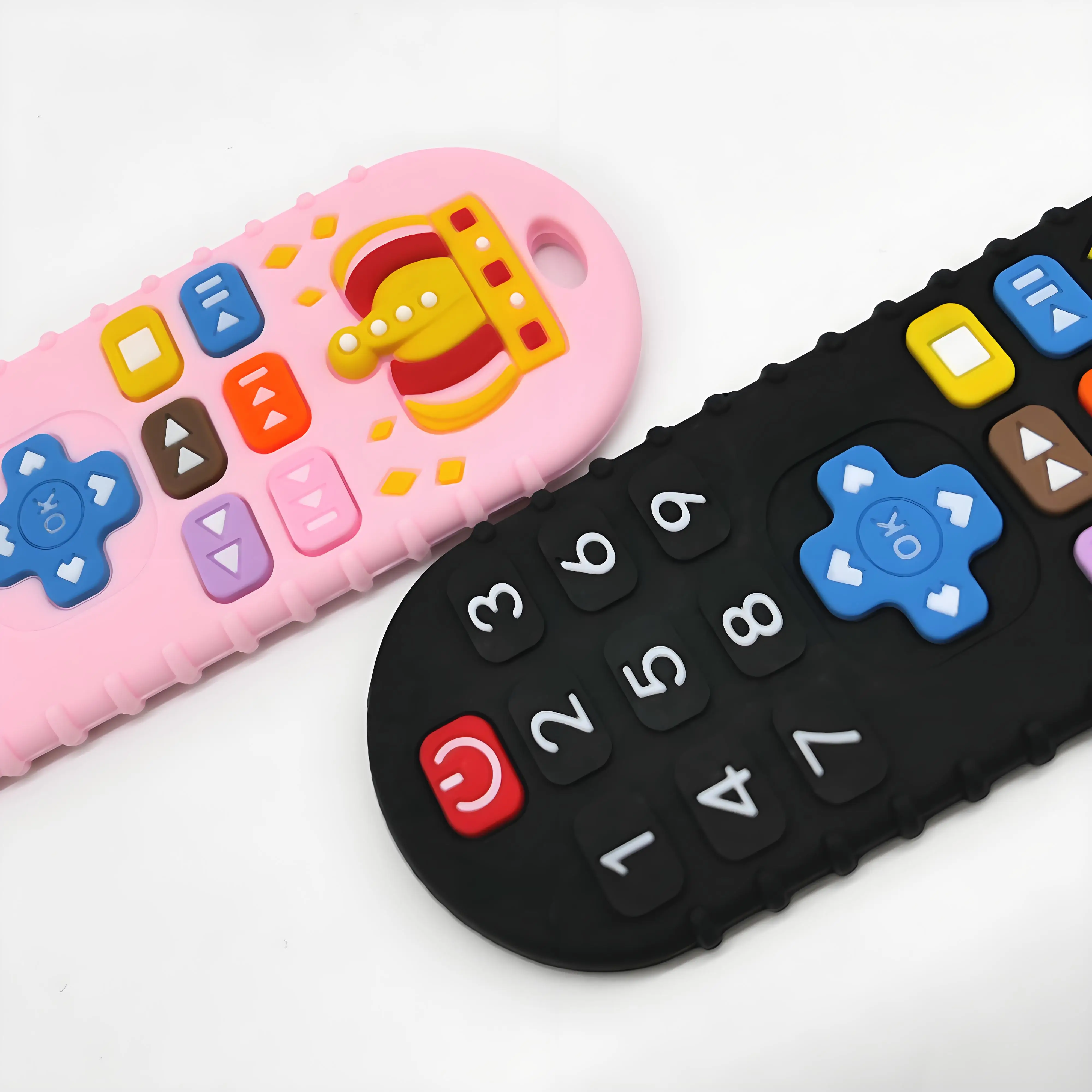 Baby Teething Toy Teether Remote Control Simulator Montessori-Inspired Sensory Silicone Toy