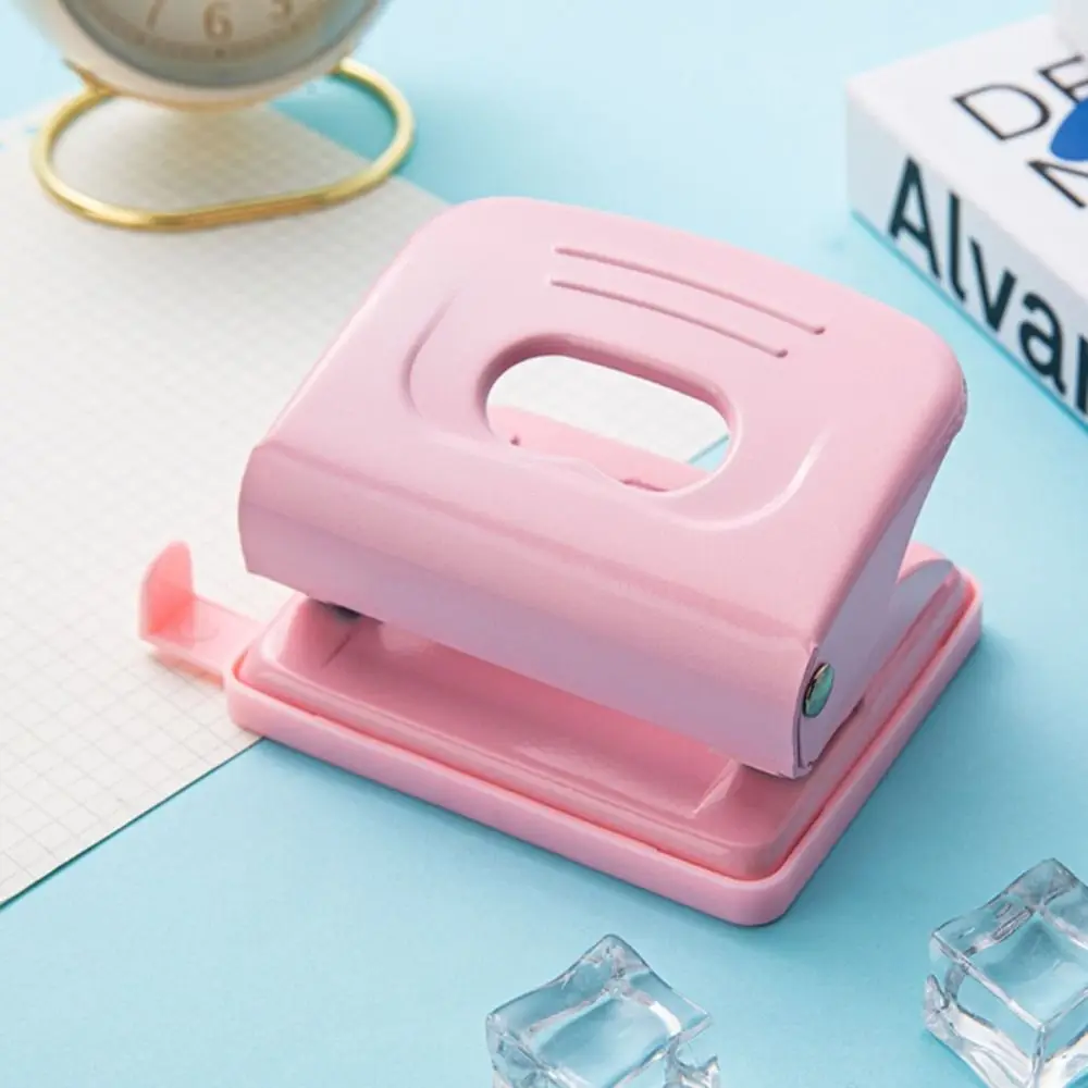 Daily Document 2-Hole Punch Paper Cutter Ergomonic Handle Paper Puncher Non-slip Double Hole Scrapbooking Puncher