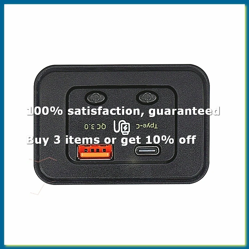 48W Dual Switch Fast Charging PD Modified QC Car Mobile Phone Charger 12V24V Suitable for Car RV Bus Bus Ship