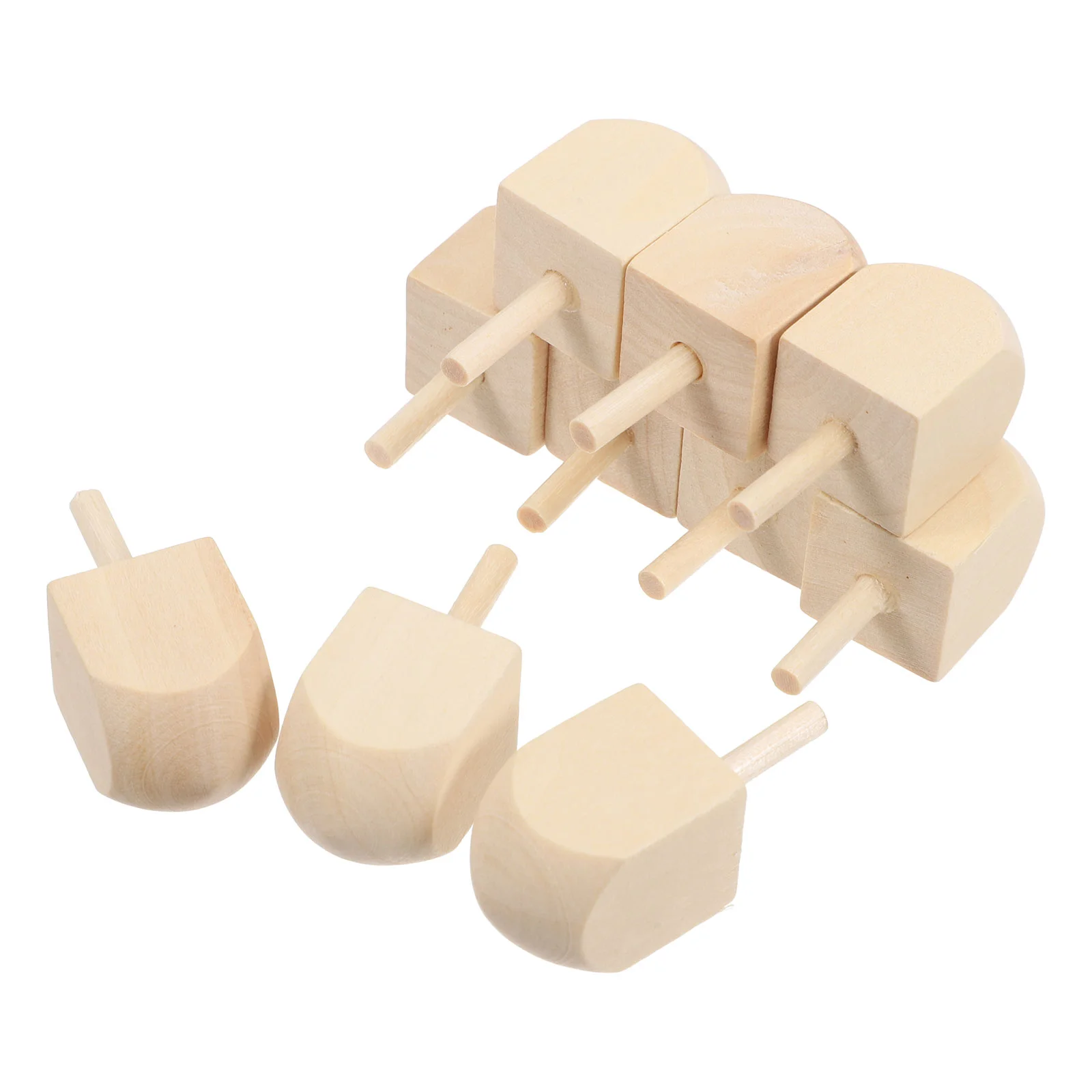 10 Pcs Hanukkah Dreidel Paint Your Own Kids Gyroscope Toy Toys Chanukah Decorations Desk Dreidels for Games Christmas Gifts