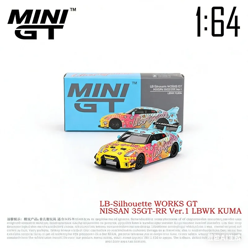 

MINI GT 1:64 Nissan LB Widebody R35 GT-RR Version 1 KUMA Simulation Alloy Car Model, Boys' Toy, Adult Collection Decoration Item