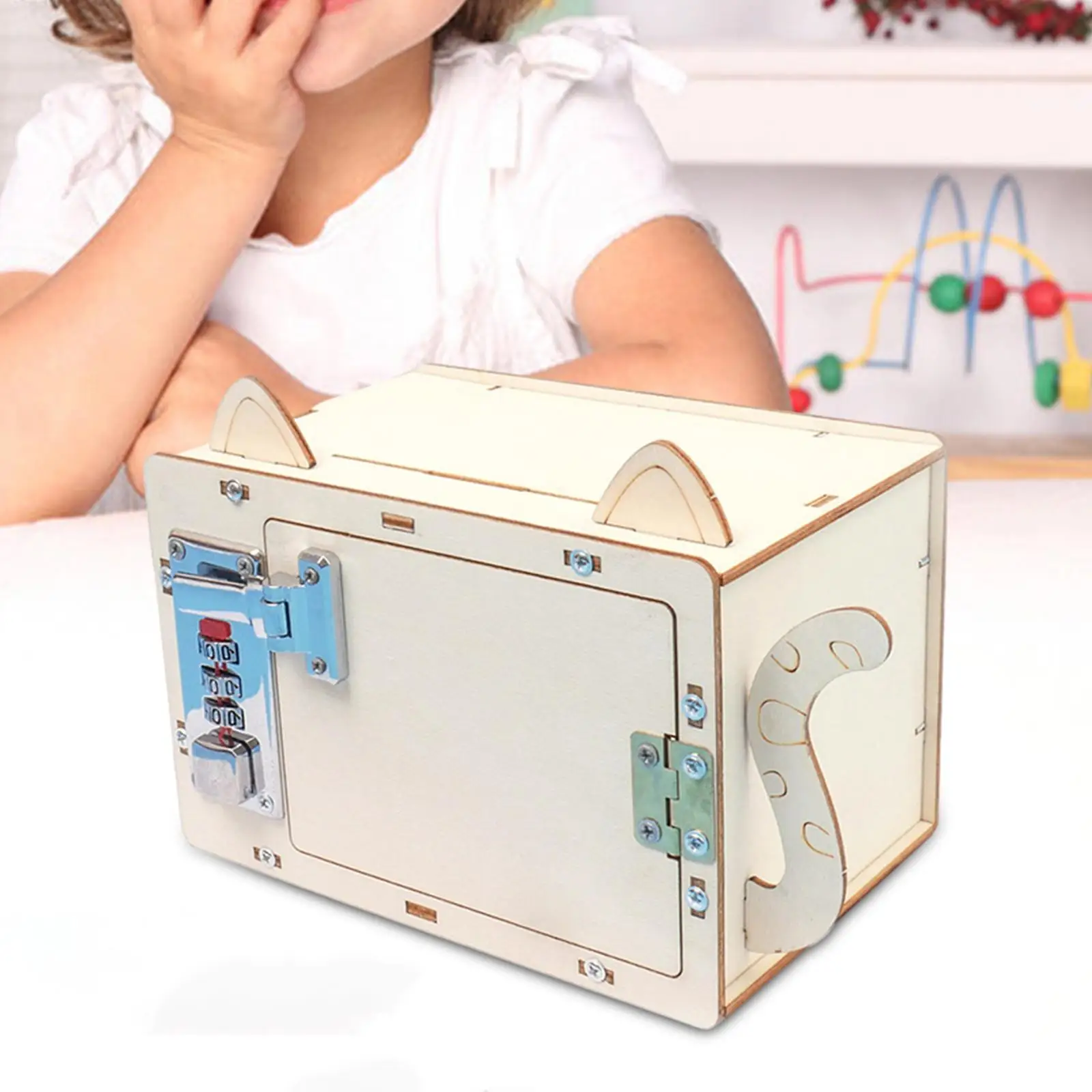 

Wooden Building Kits Technology Password Box Model for Birthday Gift Kids