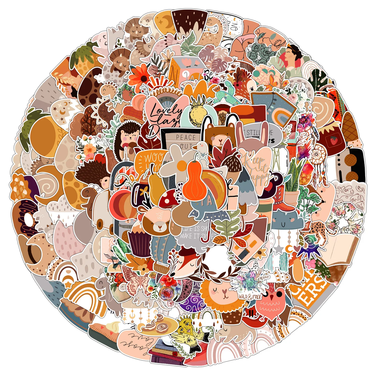 200 Bohemian graffiti stickers car phone water bottle decorative stickers waterproof stationery stickers wholesale