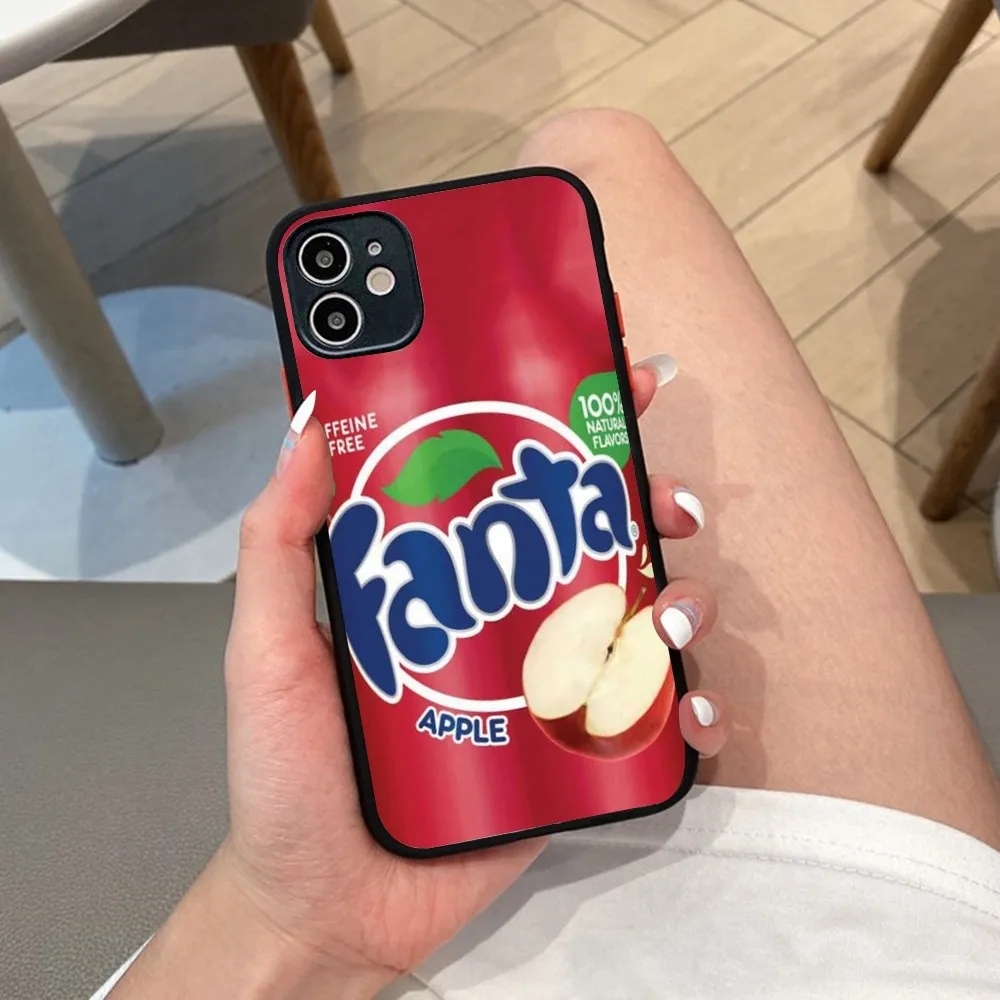 F-FantaS Drinks Grape Orange Phone Case For iPhone 14 X XR XS 7 8 Plus 11 12 13 pro MAX 13mini Matte Shockproof Case