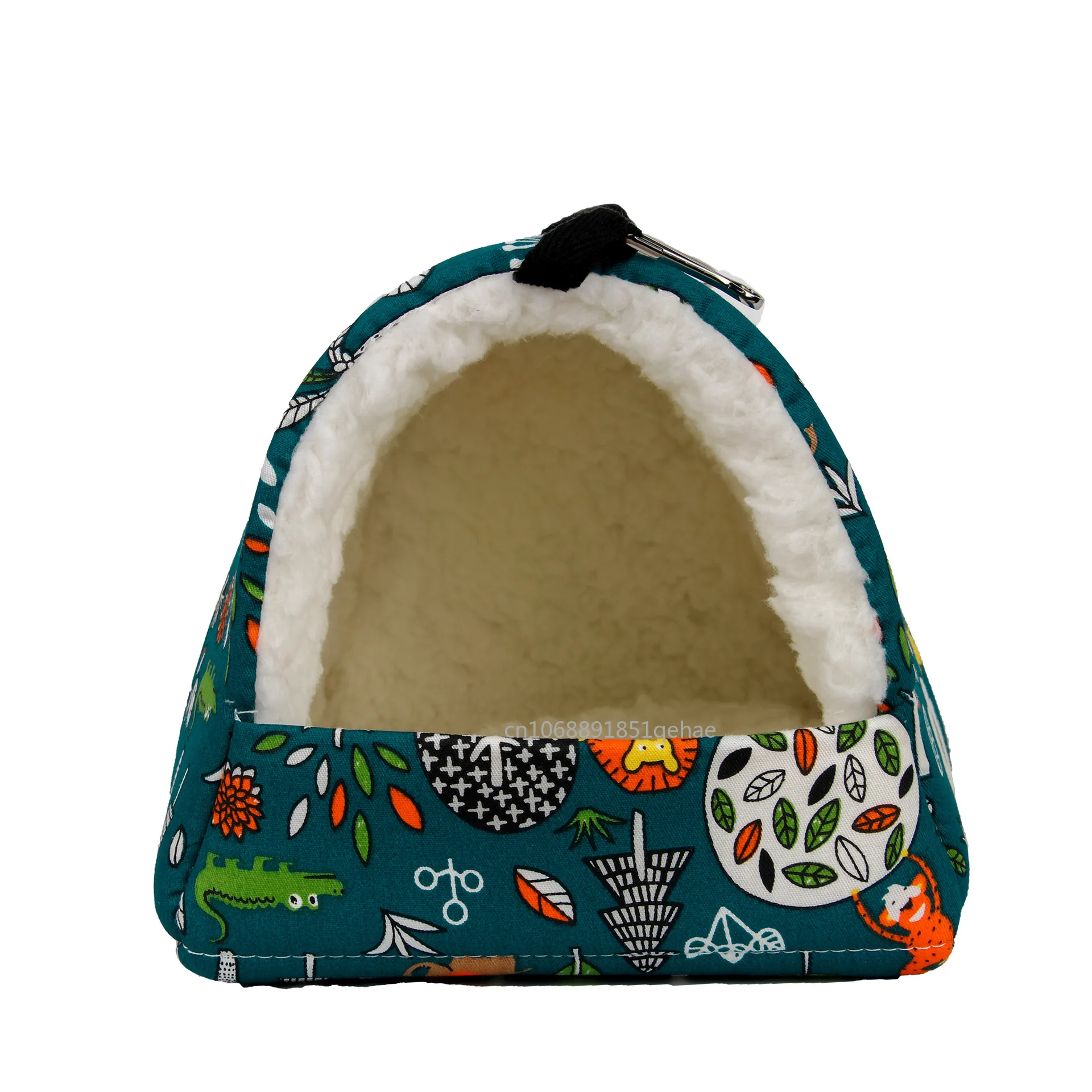 1pc Nette Druck Vogel Bett Mini Käfig Kaninchen Eichhörnchen Matte Meerschweinchen Nest Hamster Haus Kleine Tier Schlafen Bett haustier Hängen Käfig – Detail 5