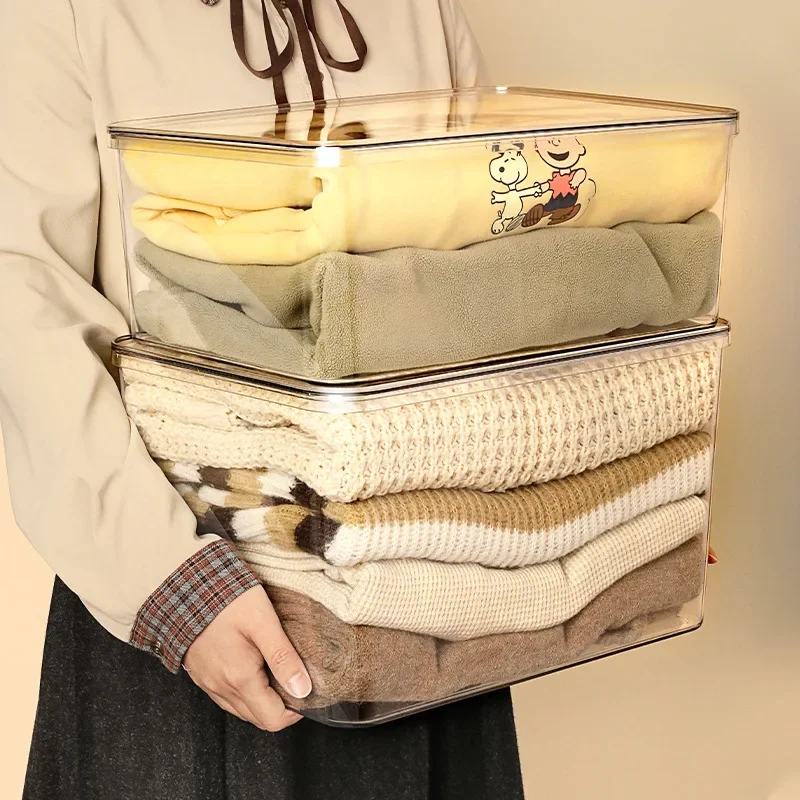 

Storage Clothes Snacks Dried Fruits Sundries Transparent Storage Box Storage Box With Lid Sealed Moisture-Proof And Insect-Proof