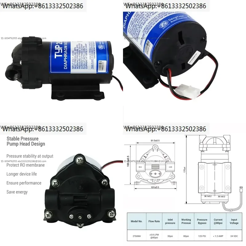100gpd Water Filter RO Booster Pump 2600NH for Increase Reverse Osmosis System Pressure