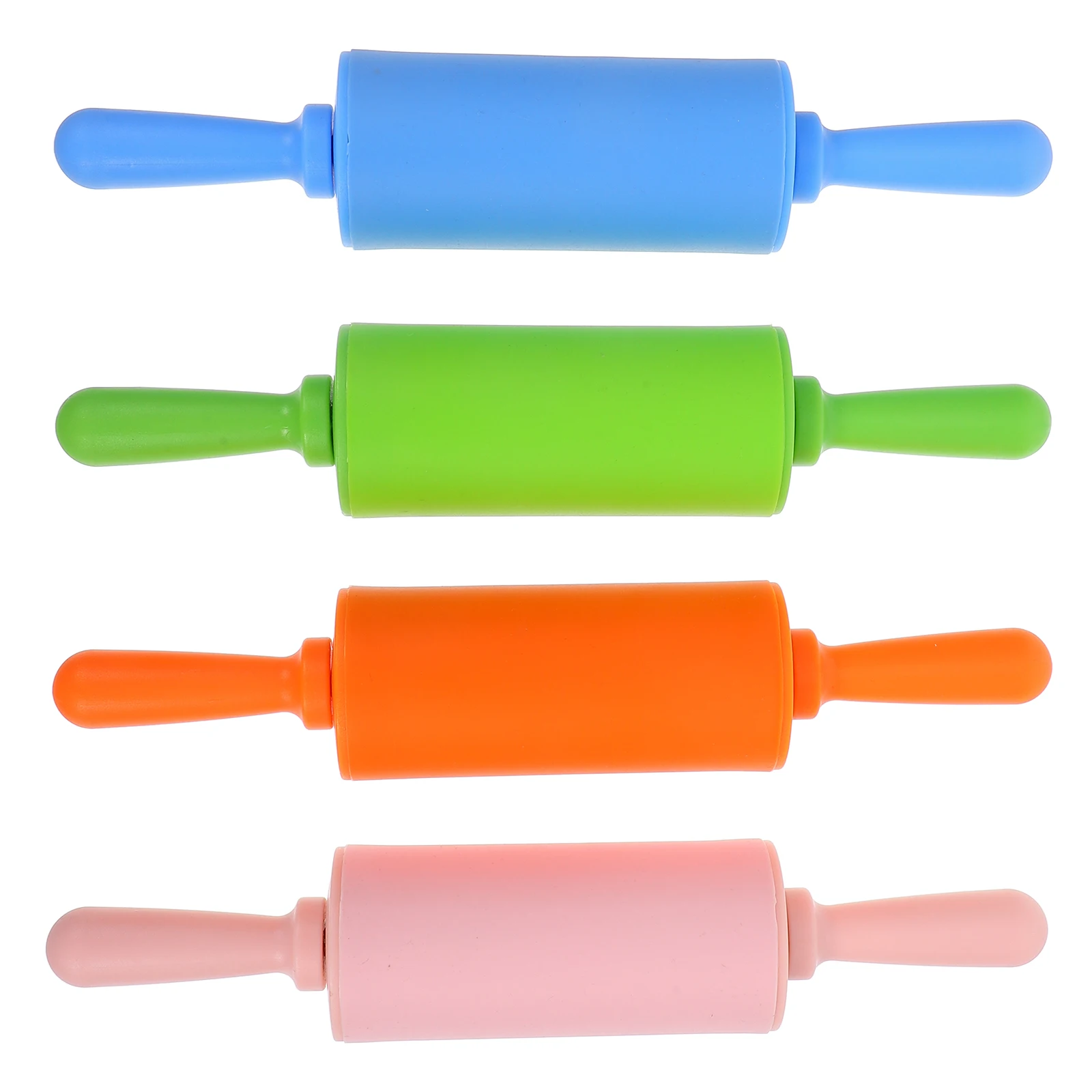 

4Pcs Plasticine Rolling Pins Multicolor Kindergarten Craft Tool for Kids Clay DIY Rolling Pin Creative Accessory