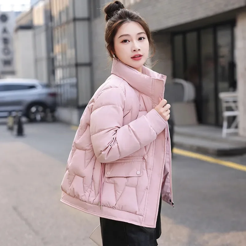 Oversized Fashion Parkas Jacket Women\'s Winter 2024 Loose Cotton padded Student Puffer Coat Thicken Warm Outerwear Female Overco