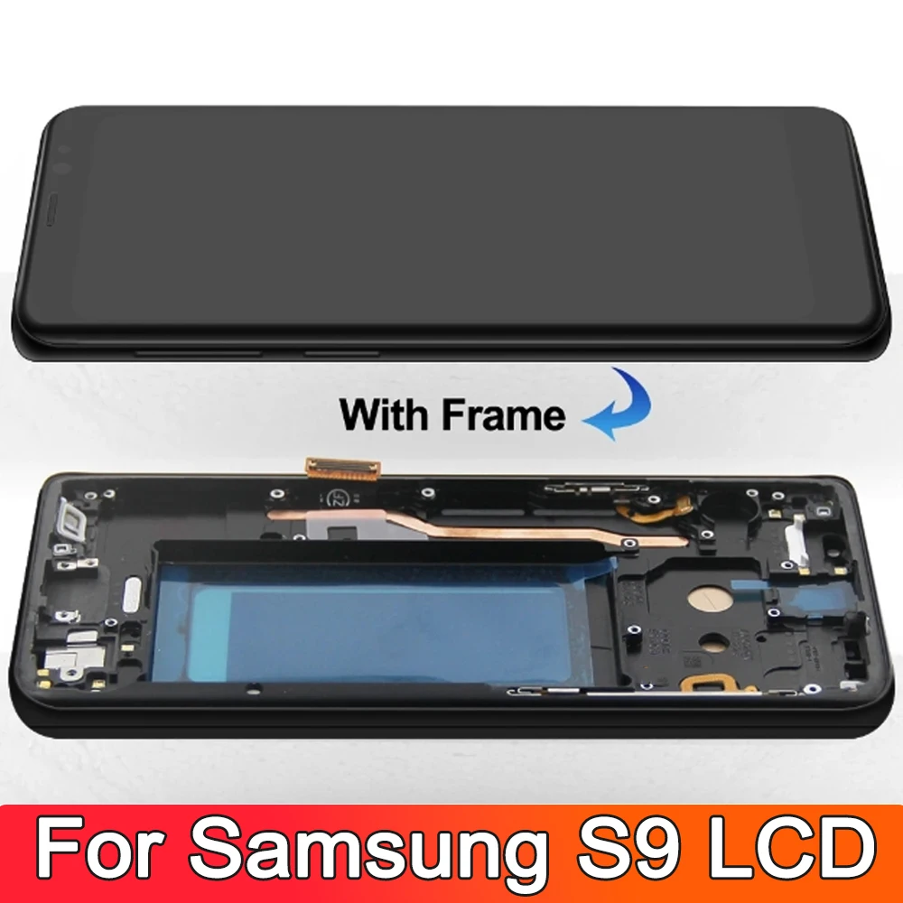 OLED Screen for Samsung S9 G960 G960F SM-G960FD Lcd Display Digital Touch Screen with Frame for Samsung S9 Screen