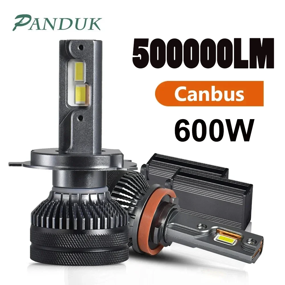 PANDUK 600W 500000LM Canbus H7 H4 Led Lamp Double Copper Tube Lights For Car K5C F5C H1 H11 HB3 9005 HB4 9006 Led Headlight Bulb