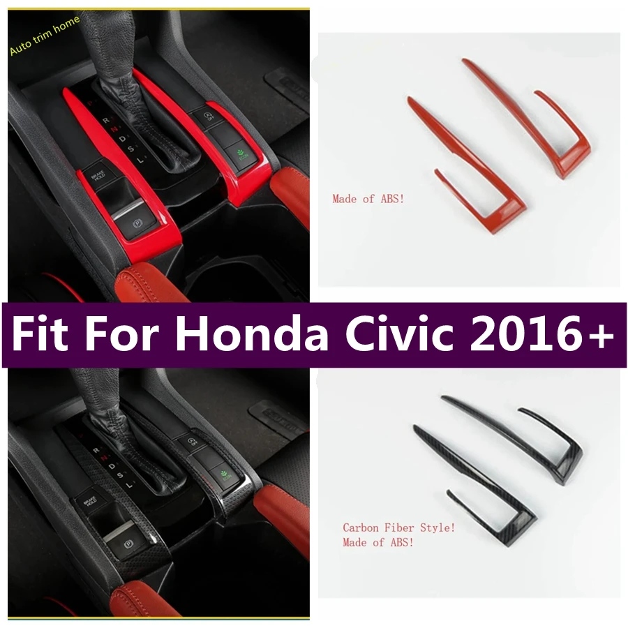 

Car Transmission Shift Gear box Frame Decoration Strips Cover Trim Fit For Honda Civic 2016 - 2020 Interior Accessories