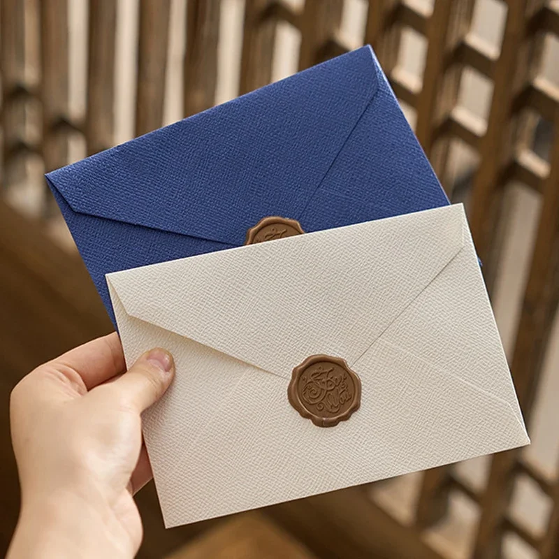 

50pcs/lot 16.1x11.1cm Green Envelopes for Wedding Invitations Business High-grade 200g Paper Texture Stationery Supplies Storage