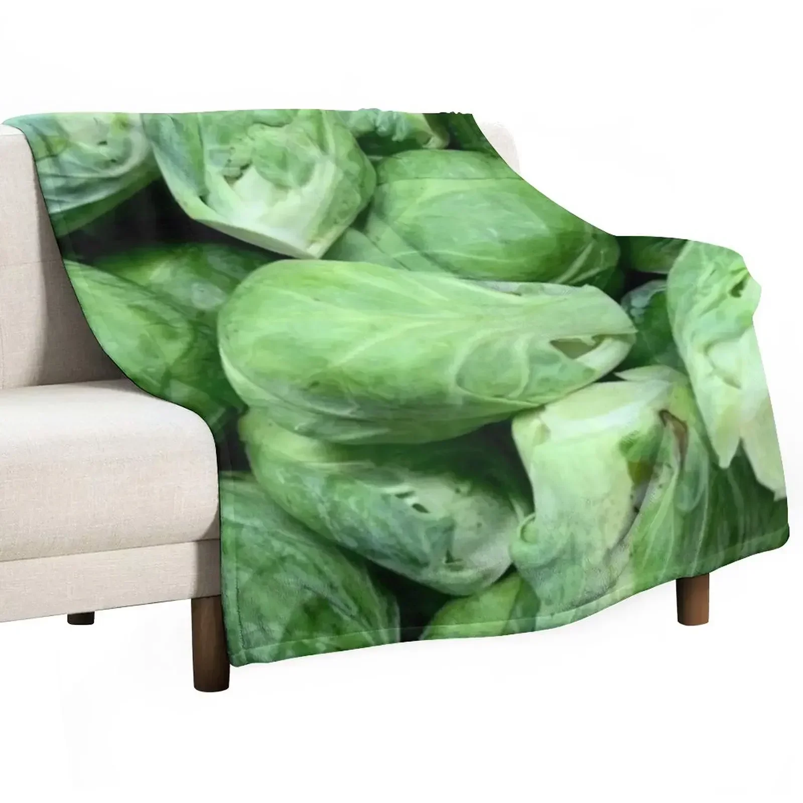 Brussel Sprouts Throw Blanket Luxury Designer Multi-Purpose Blankets For Bed Blankets