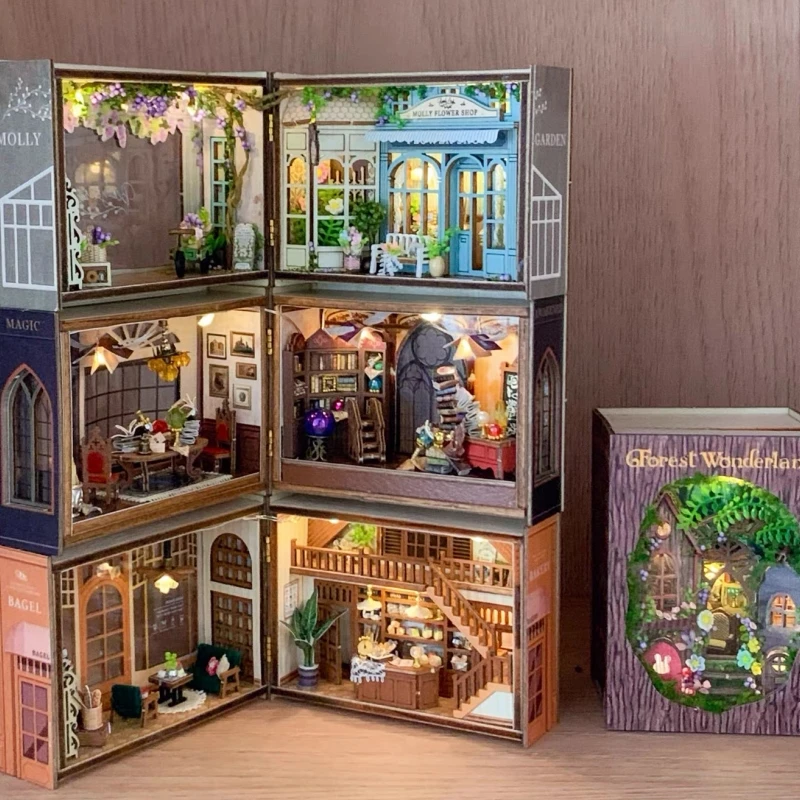 

CUTE ROOM MINI Dollhouse DIY Small House Fantasy Magic Cube Miniature Scene Handmade Wooden House 3D Kit Birthday Adult Gifts