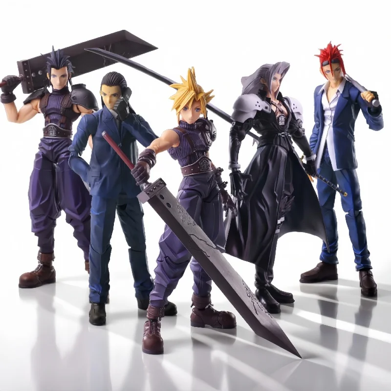 

Original Enix Bring Arts Cloud Strife Zack Fair Tseng Reno Action Figure Game Merch Collectibles PVC Model Toys Boy Gift