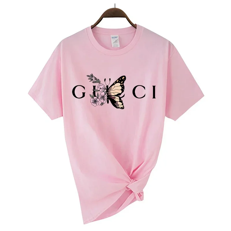 高品質の女性の Tシャツレタープリントデイリーブラウストップス夏のクラシックスタイル半袖女性原宿 Y2K Tシャツ