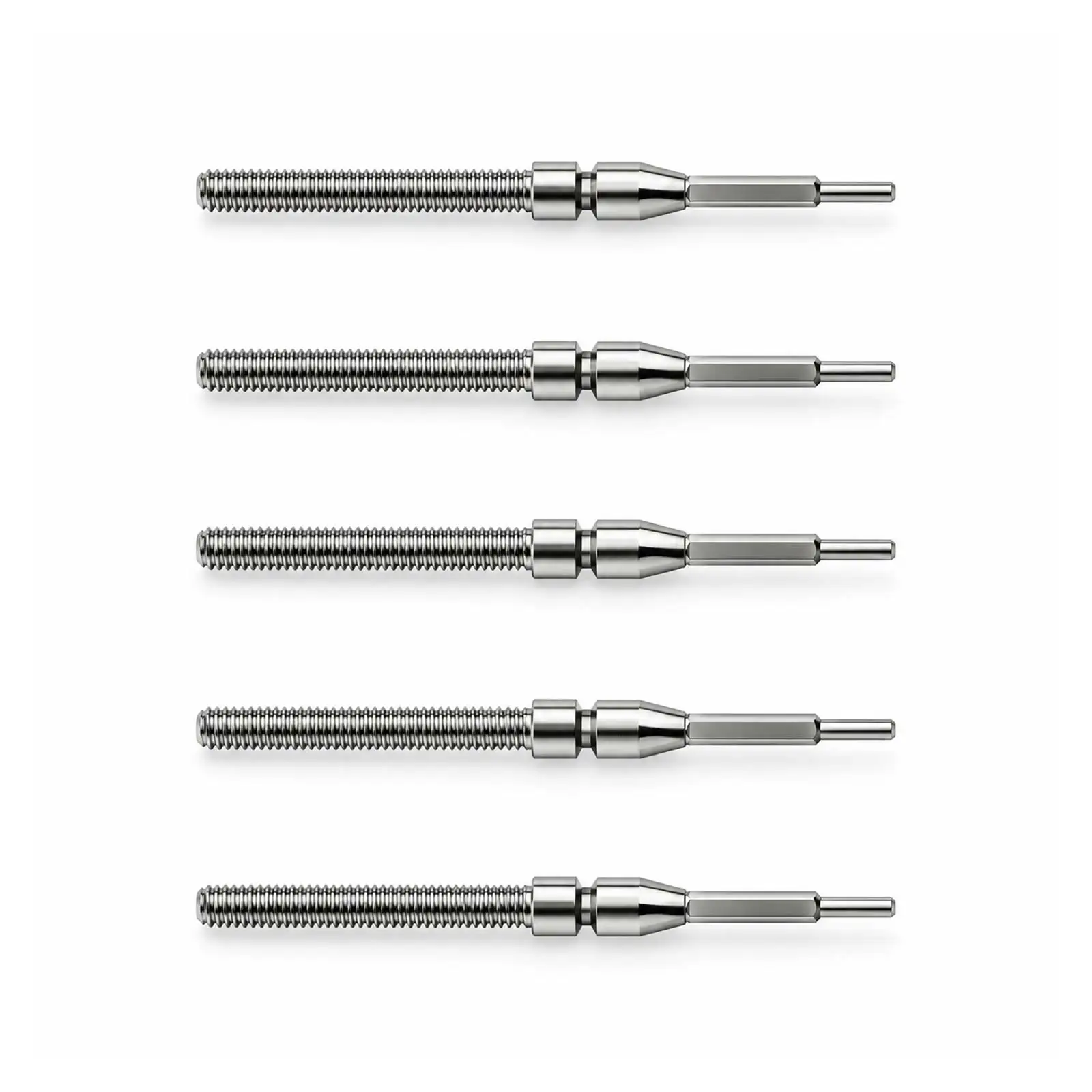 5 Pack Practical Steel Watch Stem Crown Kit For Miyota 8200 8205 8215 821A Watch Movement Stem Replace Accessories