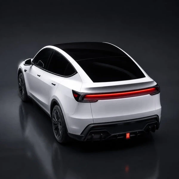 For Tesla Model Y Juniper Rear Bumper Lip Spoiler Diffuser Flashing LED Pilot Brake Light Car Rear Lower Splitter view 4