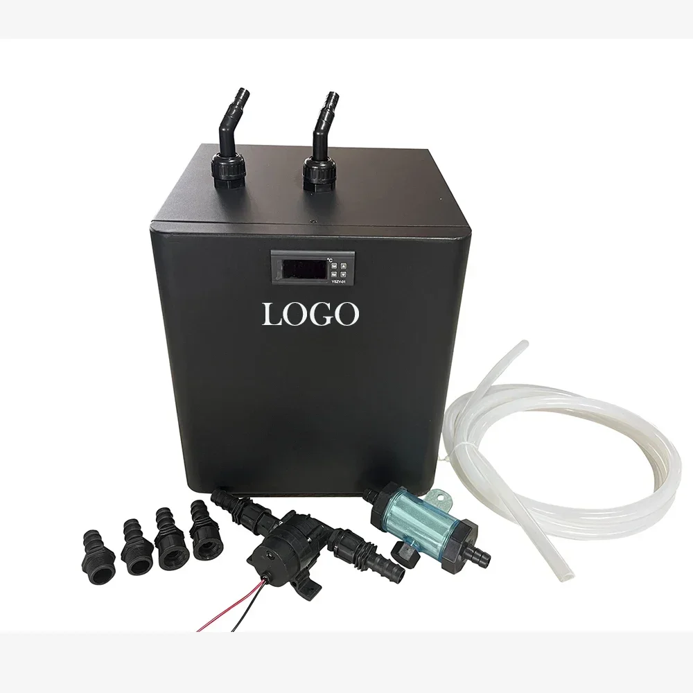 

For 1/3 h Water chiller water cooler with filter and pump cool down to 40F for water Capacity less than 300L